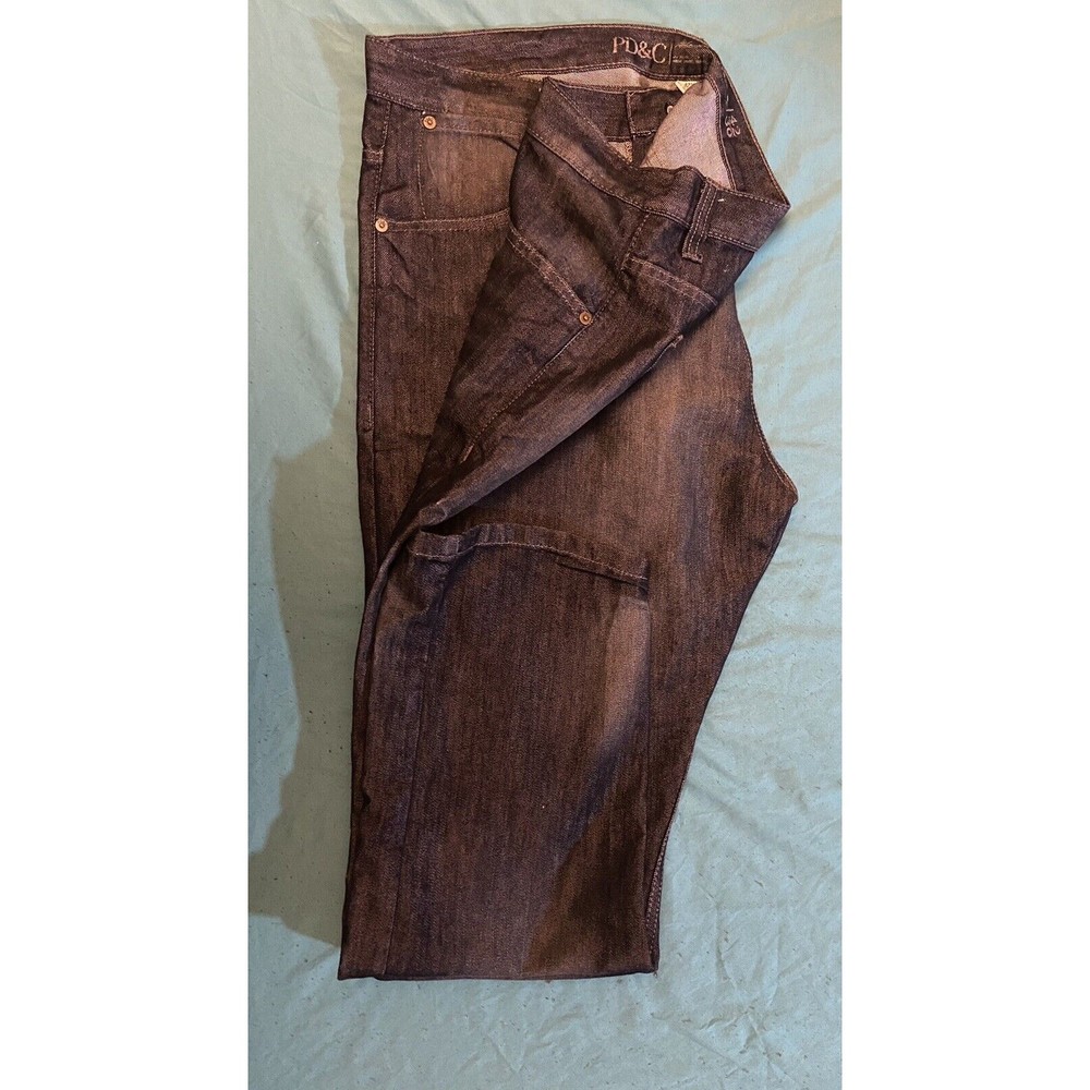 PD&C Paper Denim & Cloth Mens Regular Fit Denim Blue Jeans 42X30